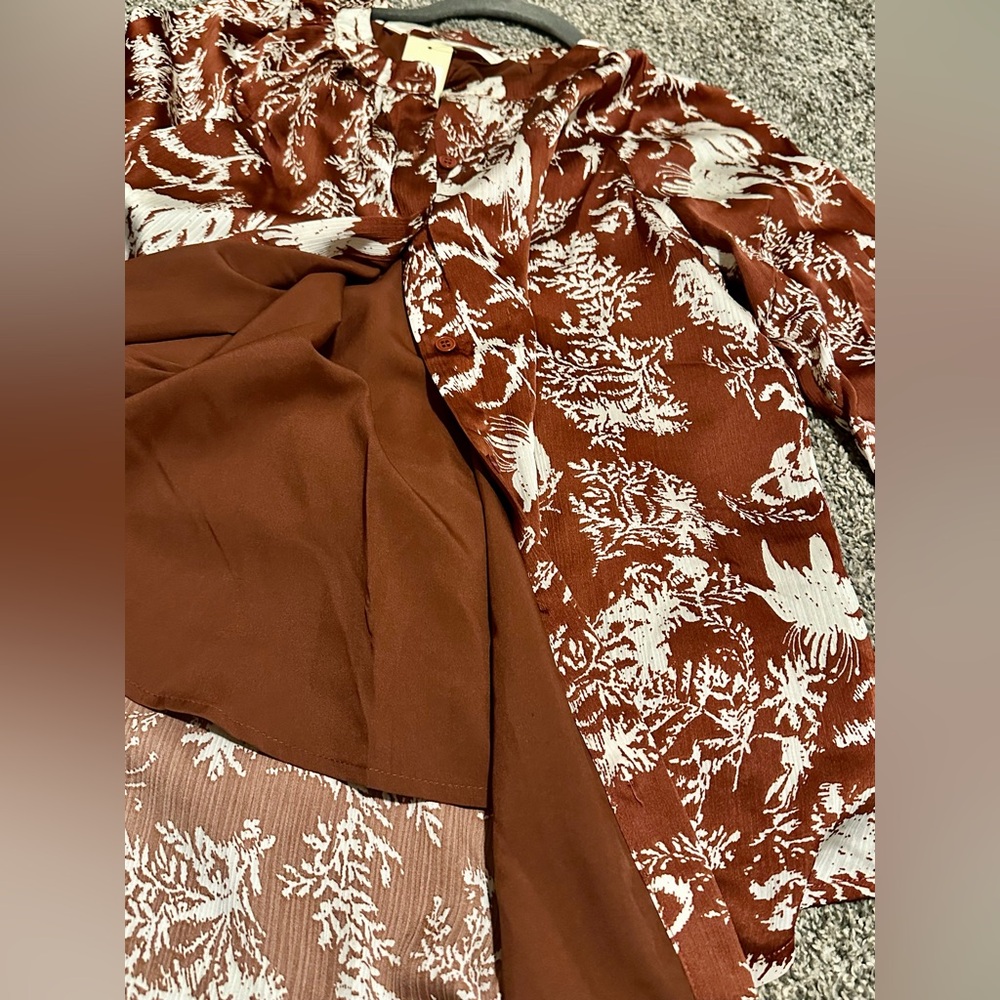 NWT Doe and Rae Rust Color Blouse - Picture 7 of 8